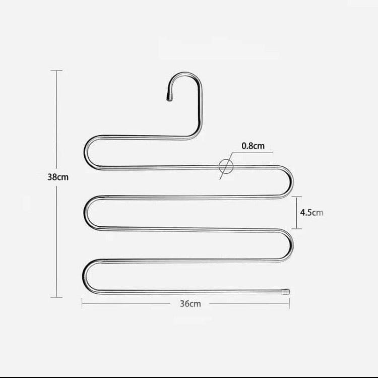 5 Layer Stainless Steel Hanger, Multi Layers Pants Hangers, Multi-purpose Clothes Hanger 5 Layer Stainless Steel Hanger, Multi Layers Pants Hangers, Multi-purpose Clothes Hanger